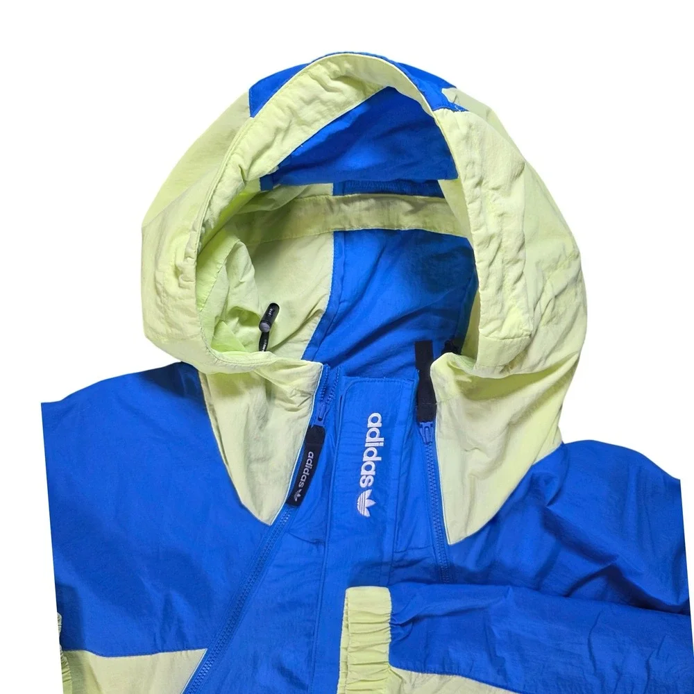 Adidas Originals Adventure Mishmash Blocked Shell Anorak Pullover Jacket Blue XL
